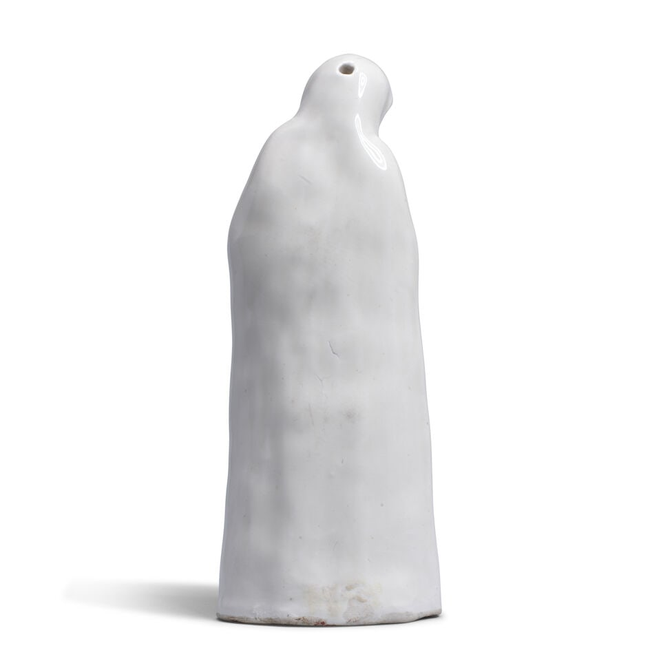 A European porcelain figure of a female Saint, perhaps representing Mater Dolorosa, the porcelai... - 2