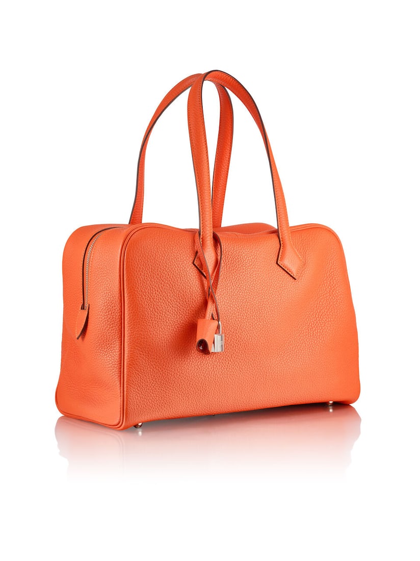 (NO RESERVE) HERMÈS: FEU CLEMENCE VICTORIA 36 WITH PALLADIUM HARDWARE 2016 (Includes keys, ... - 2