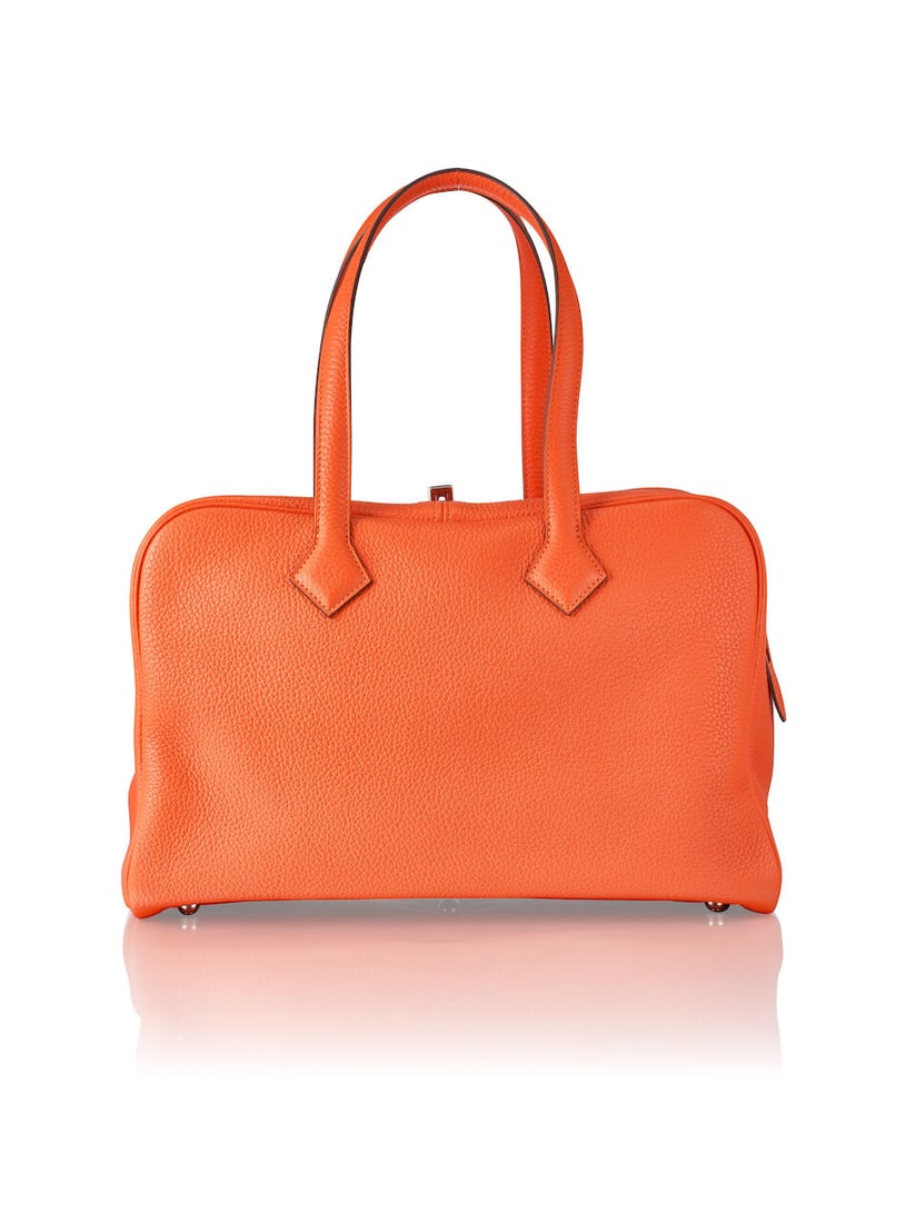 (NO RESERVE) HERMÈS: FEU CLEMENCE VICTORIA 36 WITH PALLADIUM HARDWARE 2016 (Includes keys, ... - 3