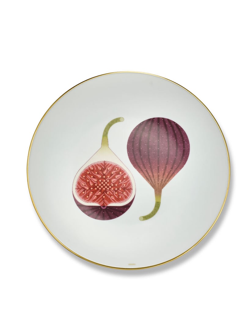 (NO RESERVE) HERMÈS: A SET OF 9 KAORUMI PORCELAIN DESSERT PLATES (Includes boxes) - 9