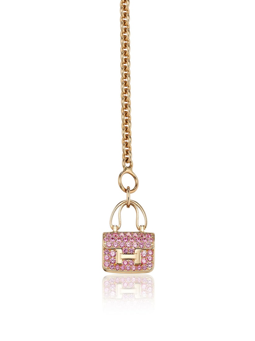 (NO RESERVE) HERMÈS: PINK SAPPHIRE ROSE GOLD AMULETTES CONSTANCE BRACELET (Includes box) - 2