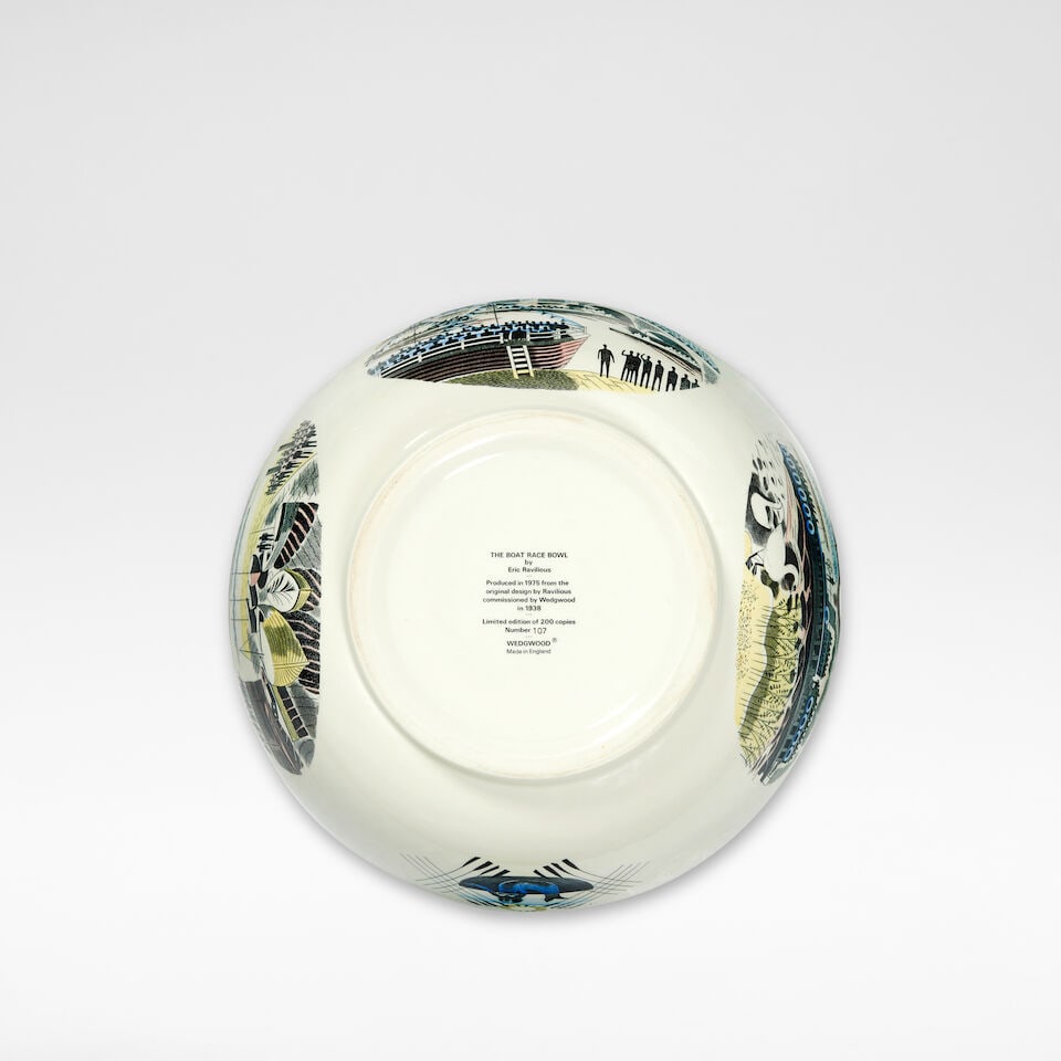 Eric Ravilious for Wedgwood 'The Boat Race Bowl', originally designed 1938, this example re-issu... - 2