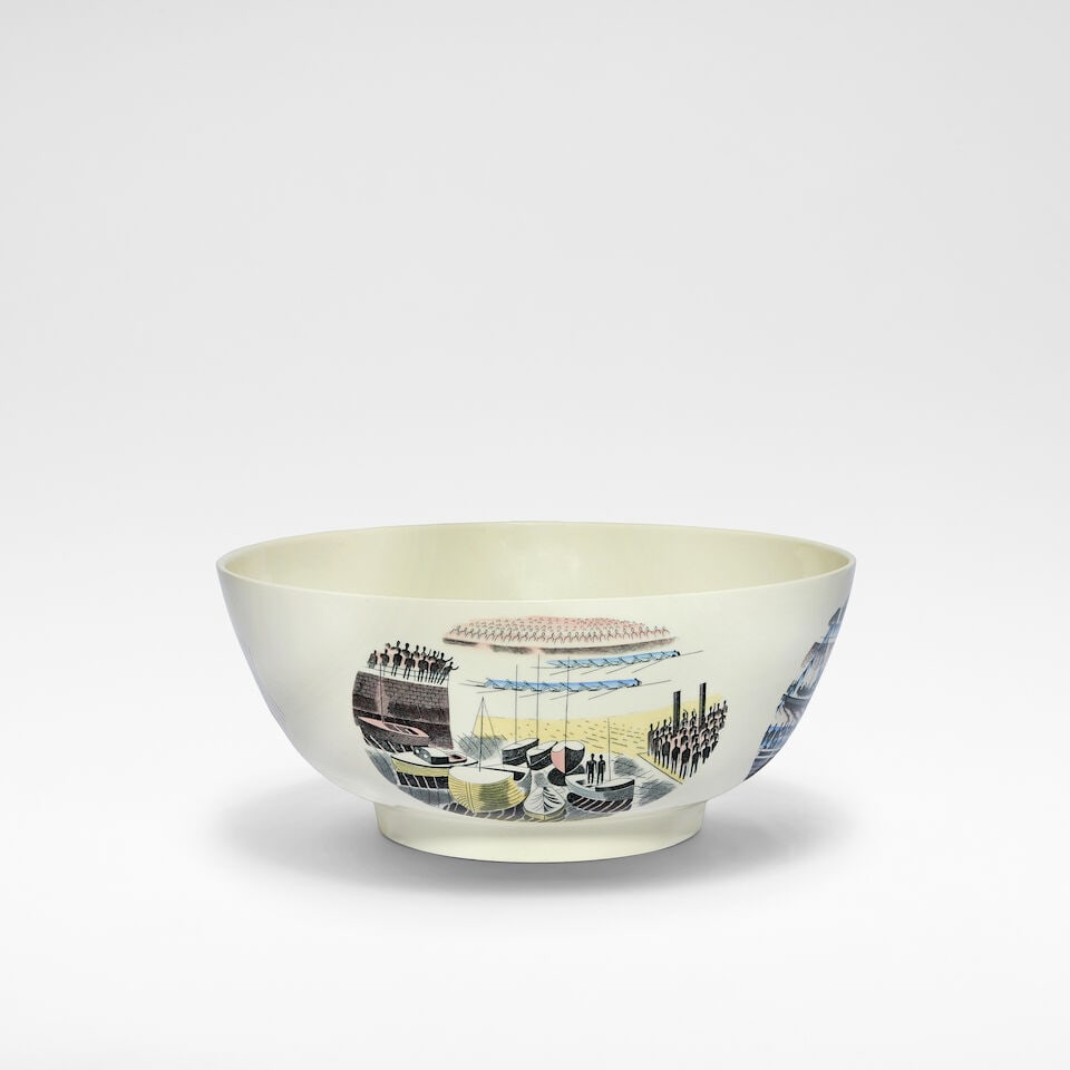 Eric Ravilious for Wedgwood 'The Boat Race Bowl', originally designed 1938, this example re-issu... - 4
