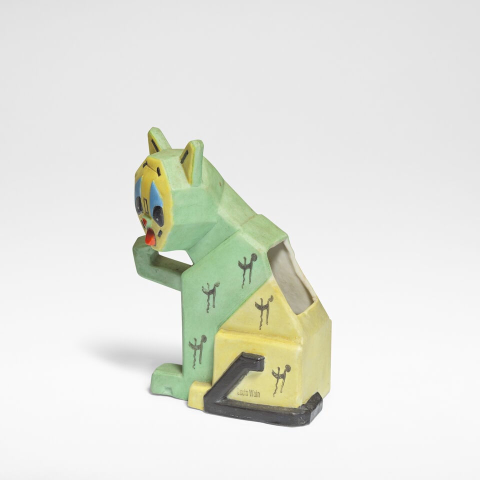 Louis Wain Lucky Futurist Cat, designed circa 1915, executed circa 1930 - 2