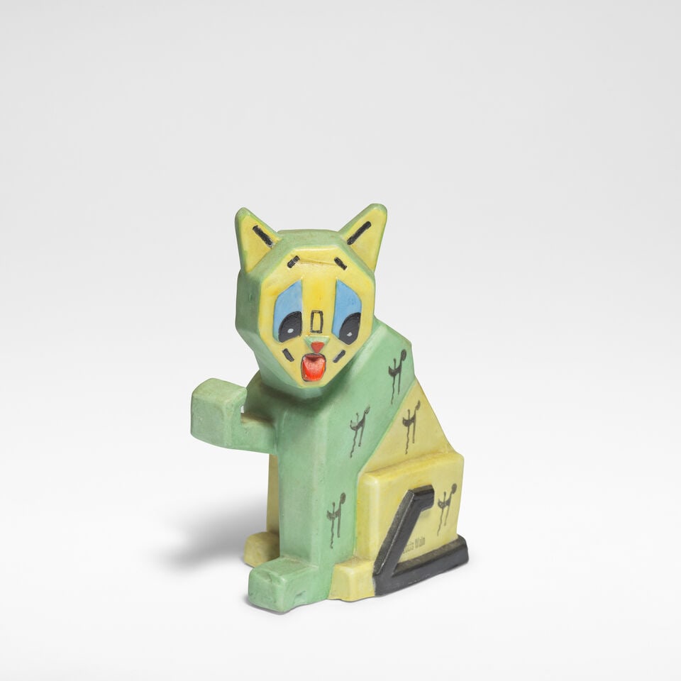 Louis Wain Lucky Futurist Cat, designed circa 1915, executed circa 1930 - 3