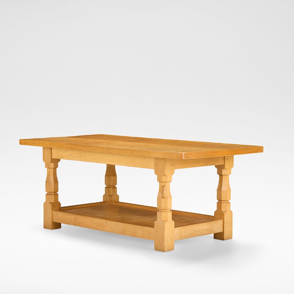 Robert 'Mouseman' Thompson Coffee table, circa 1950 (1 of 3)