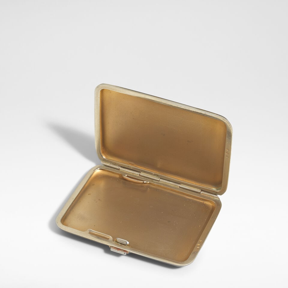 In the manner of Jean Dunand Art Deco cigarette case, circa 1930 - 2