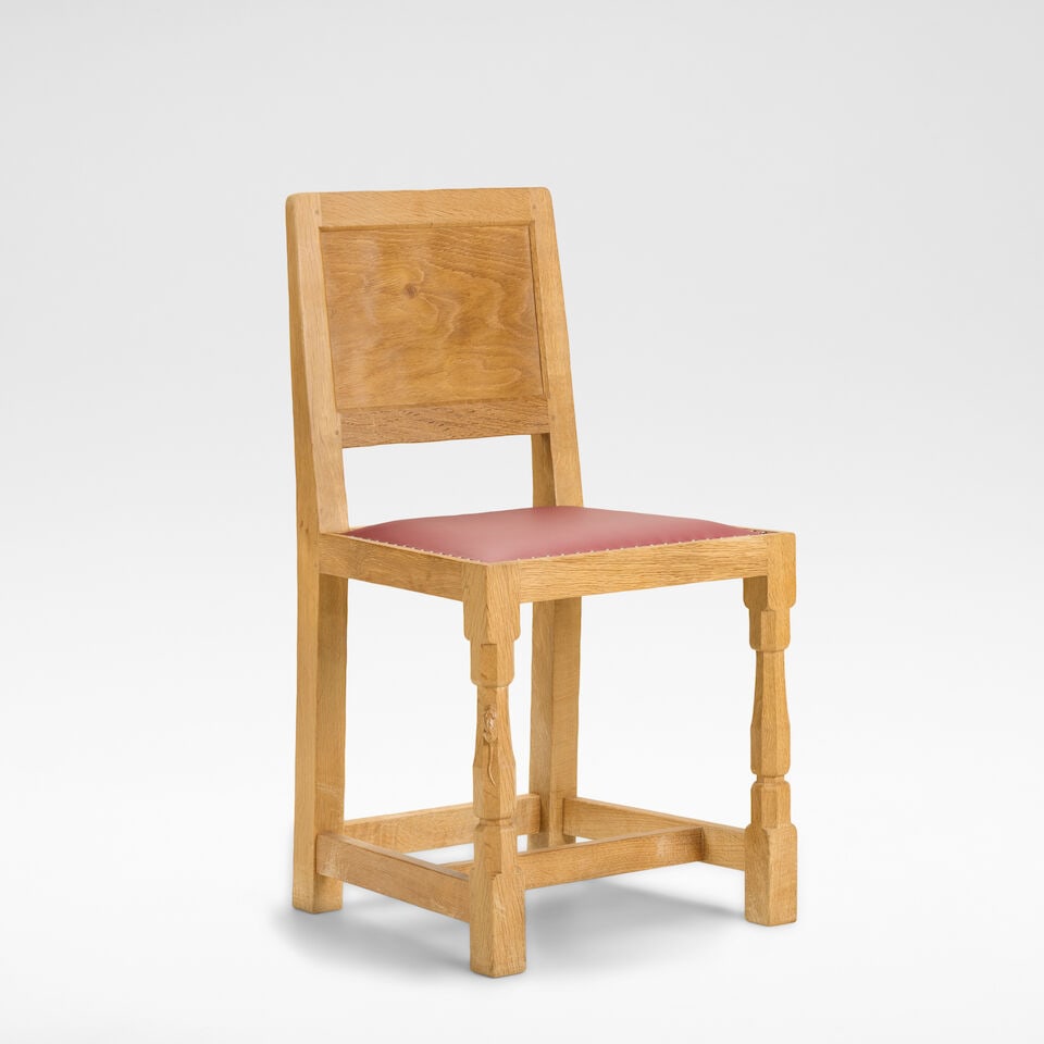 Robert 'Mouseman' Thompson Set of six dining chairs, circa 1950 - 3