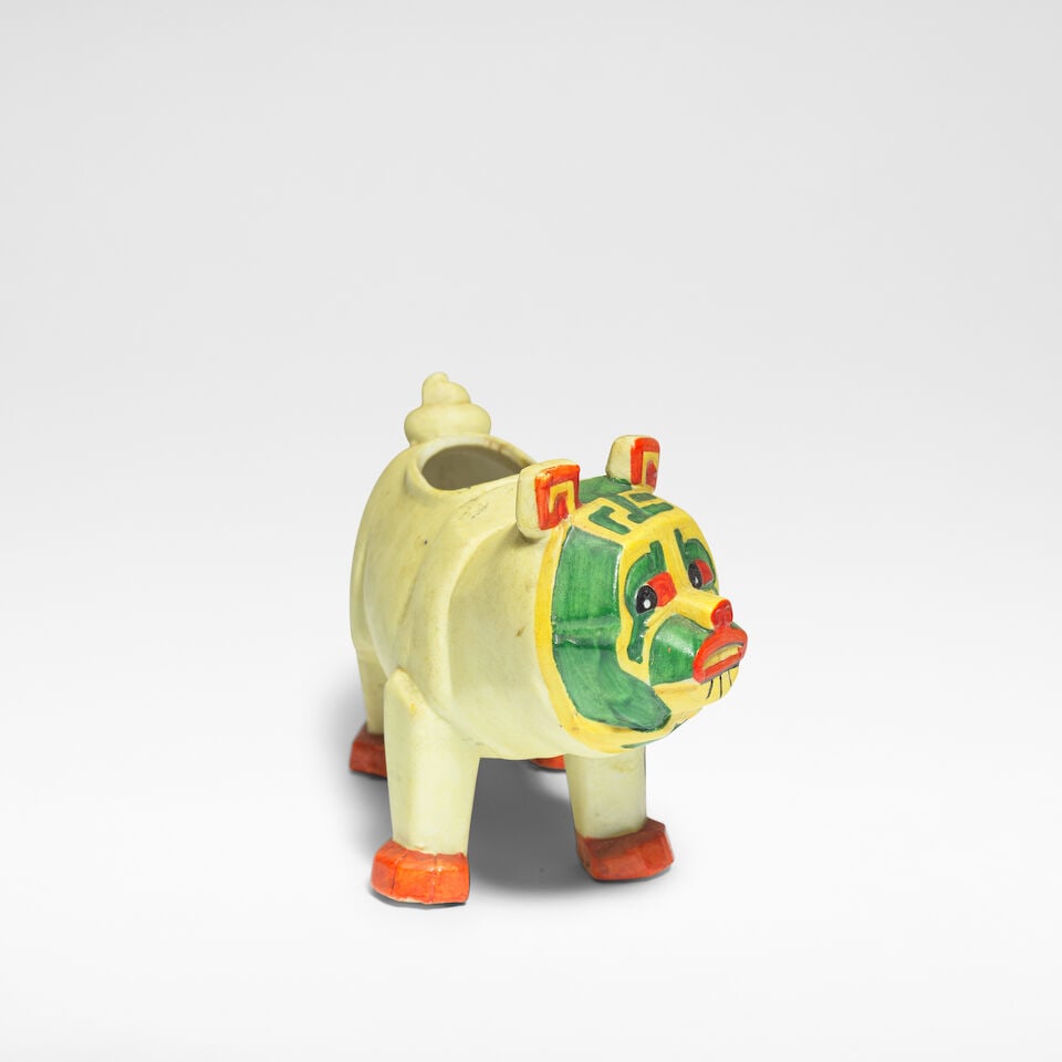 Louis Wain 'Lucky Bully Bulldog', spill vase, designed circa 1915, executed circa 1930 - 2