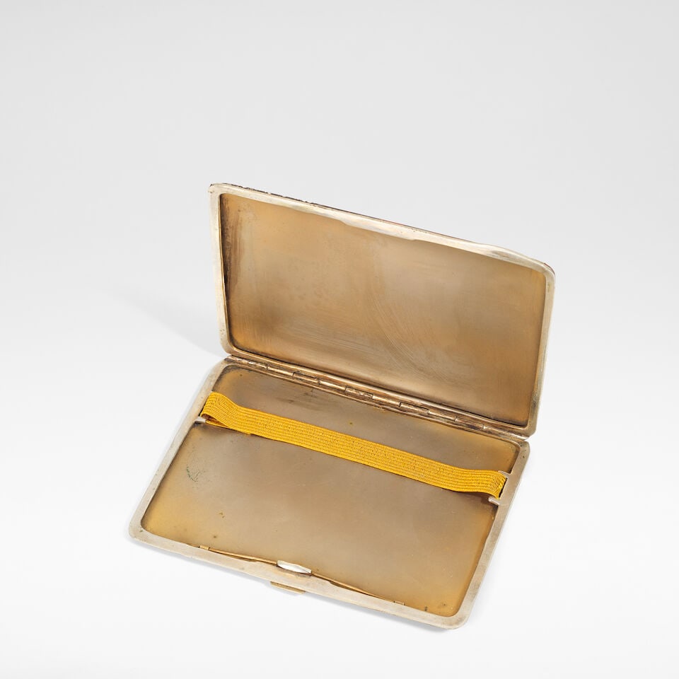 In the manner of Jean Dunand Art Deco cigarette casem circa 1930, - 2