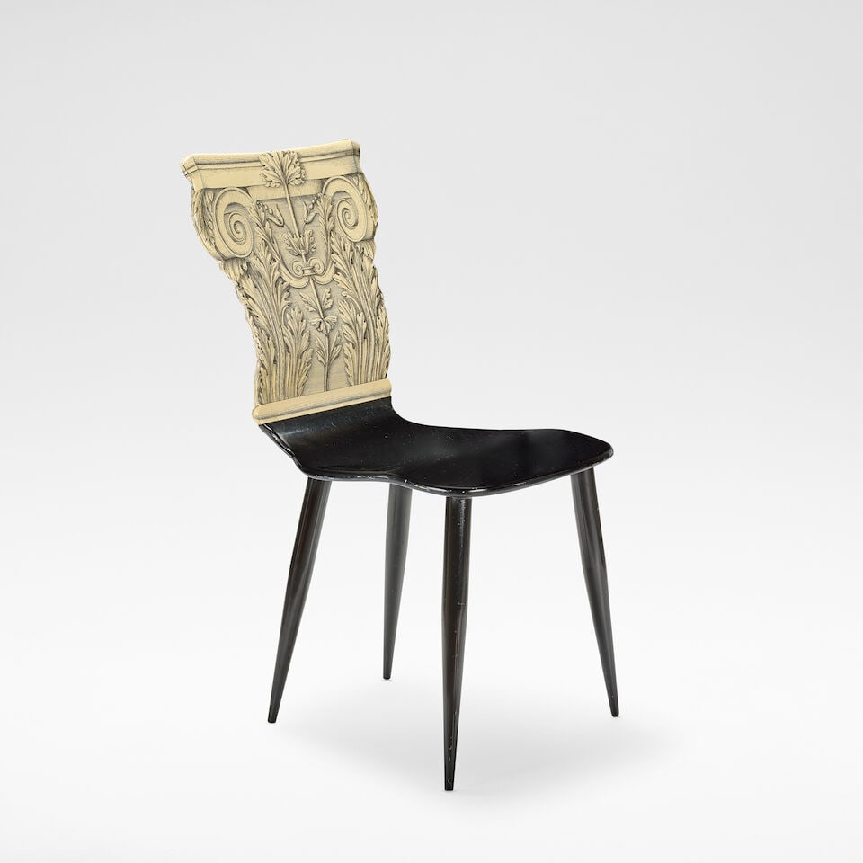 Piero Fornasetti 'Capitello Corinzio', chair, designed 1955 (1 of 4)