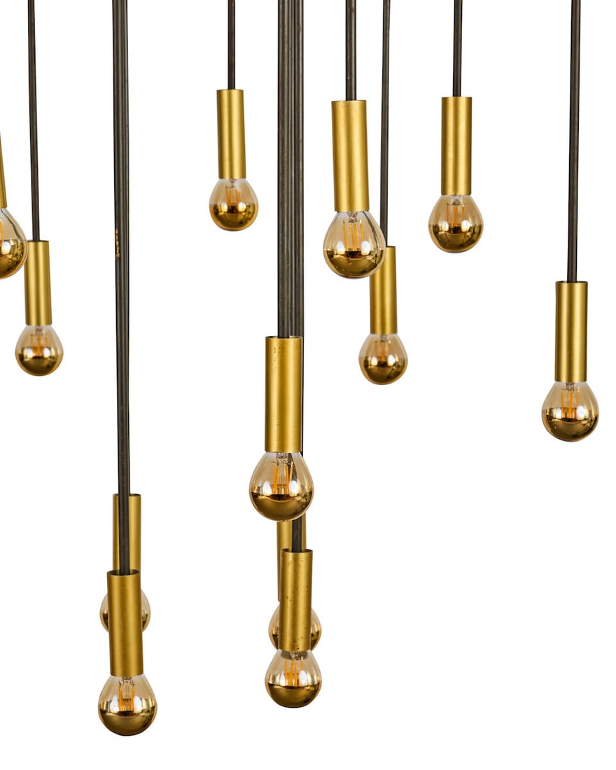 Attributed to Stilnovo Pair of chandeliers, circa 1950 - 3