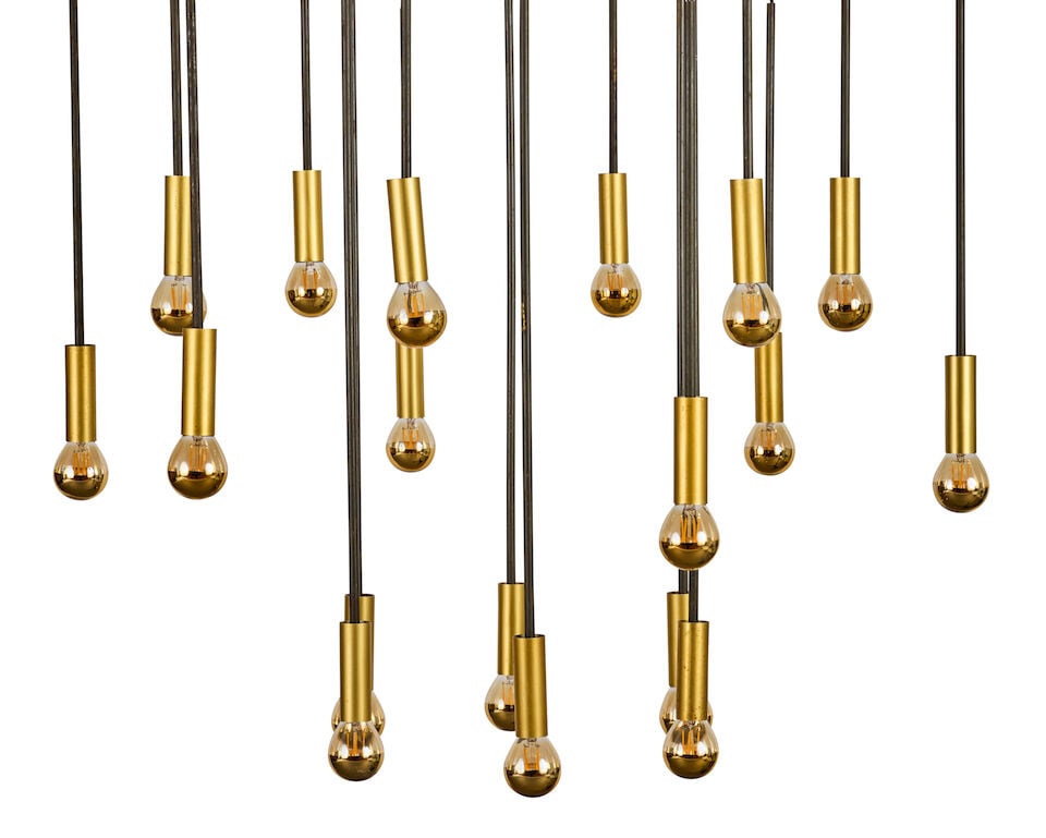 Attributed to Stilnovo Pair of chandeliers, circa 1950 - 4