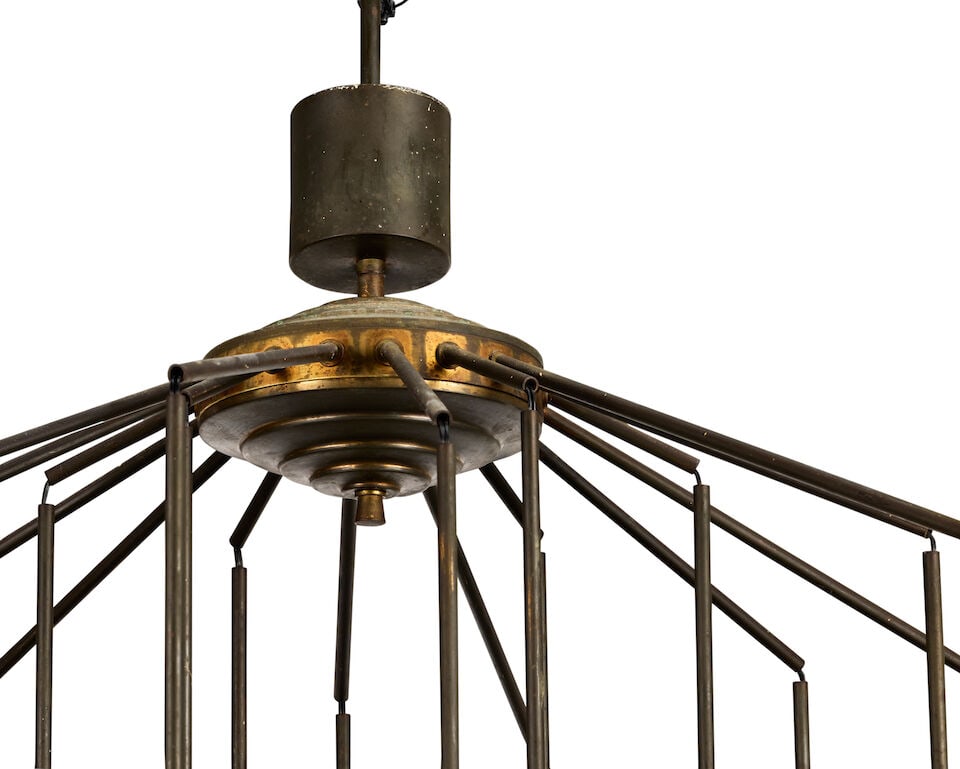 Attributed to Stilnovo Pair of chandeliers, circa 1950 - 7