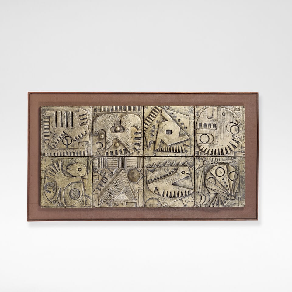 Ron Hitchins Eight tile panel, circa 1970s (1 of 1)