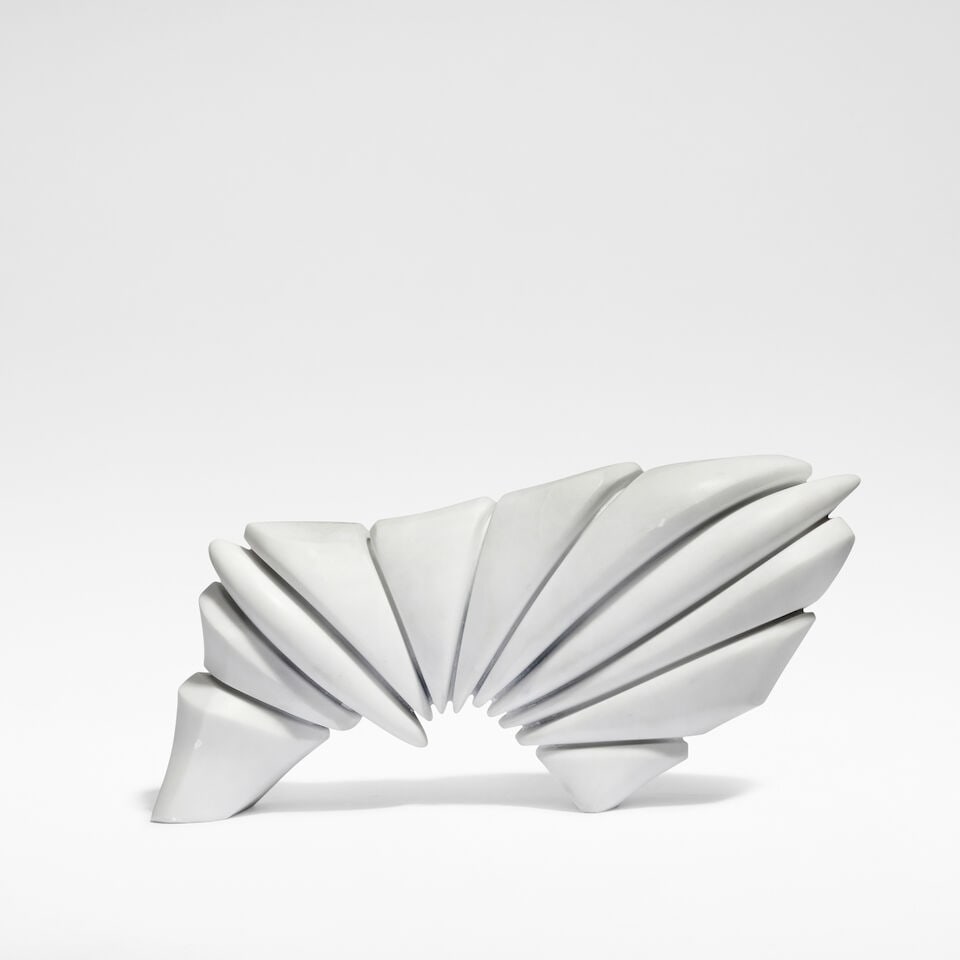 Jesper Neergaard 'Soltyr', sculpture: Jesper Neergaard 'Soltyr', sculpture Italian Bianco marble, carved in deep relief and polished. 20 cm high, 40 cm wide, 14 cm deep Underside of feet engraved NEERGAARD and OBPO. This lot is subject