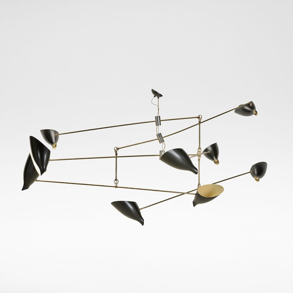 David Weeks Studio 'Bottle Tiered Mobile No. 405', ceiling light, designed 2014 (1 of 2)