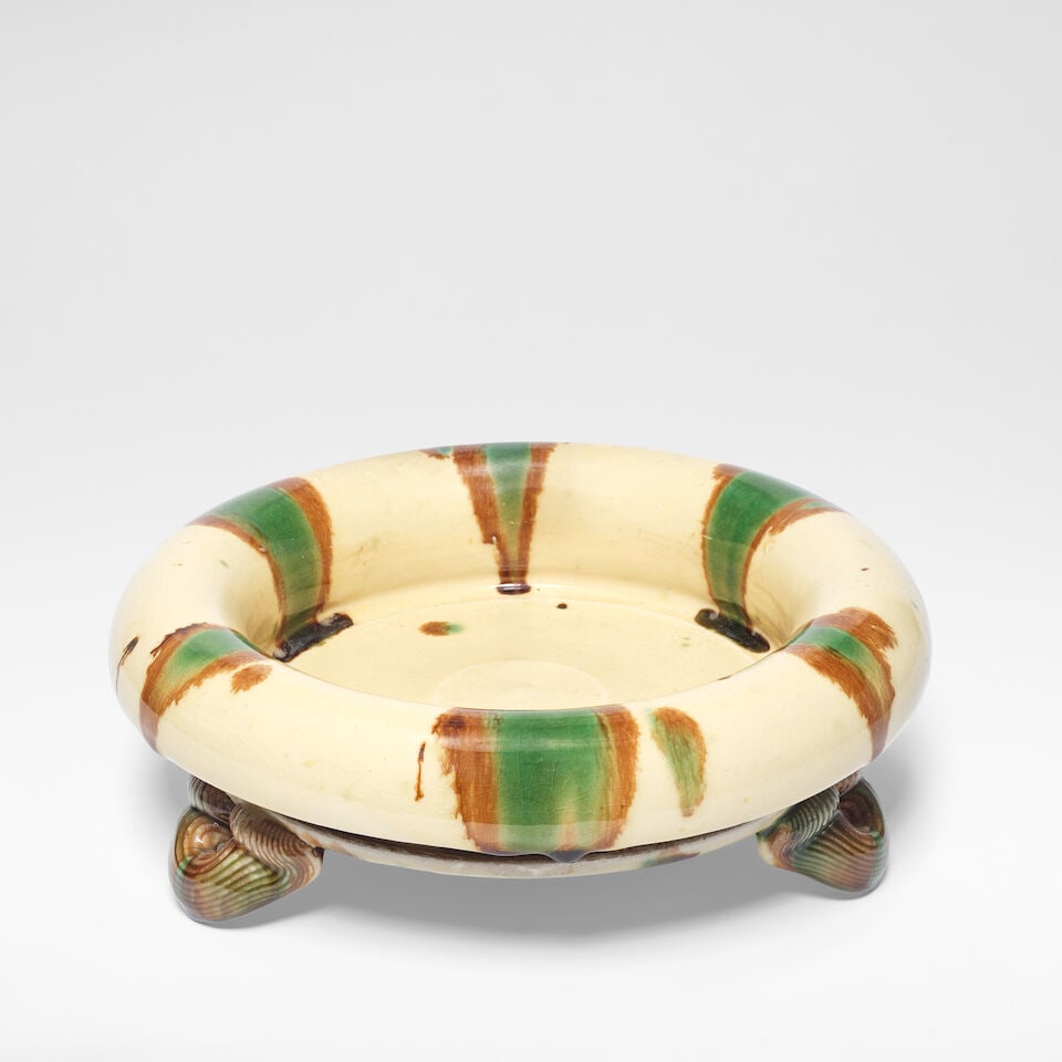 Takeshi Yasuda 'Fat Rim Dish on Three Feet', 1989