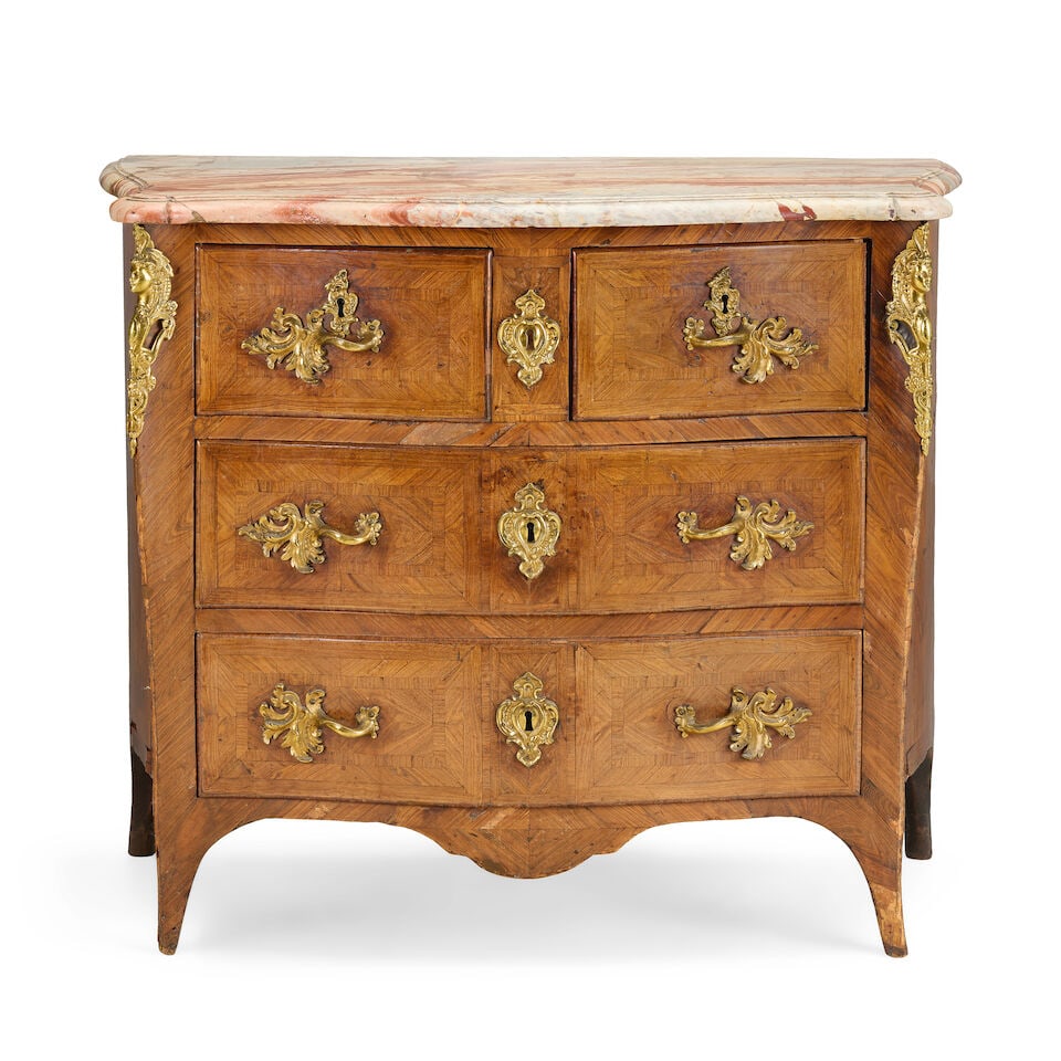 An early Louis XV ormolu mounted kingwood serpentine commode of small proportions Circa 1735 (1 of 5)