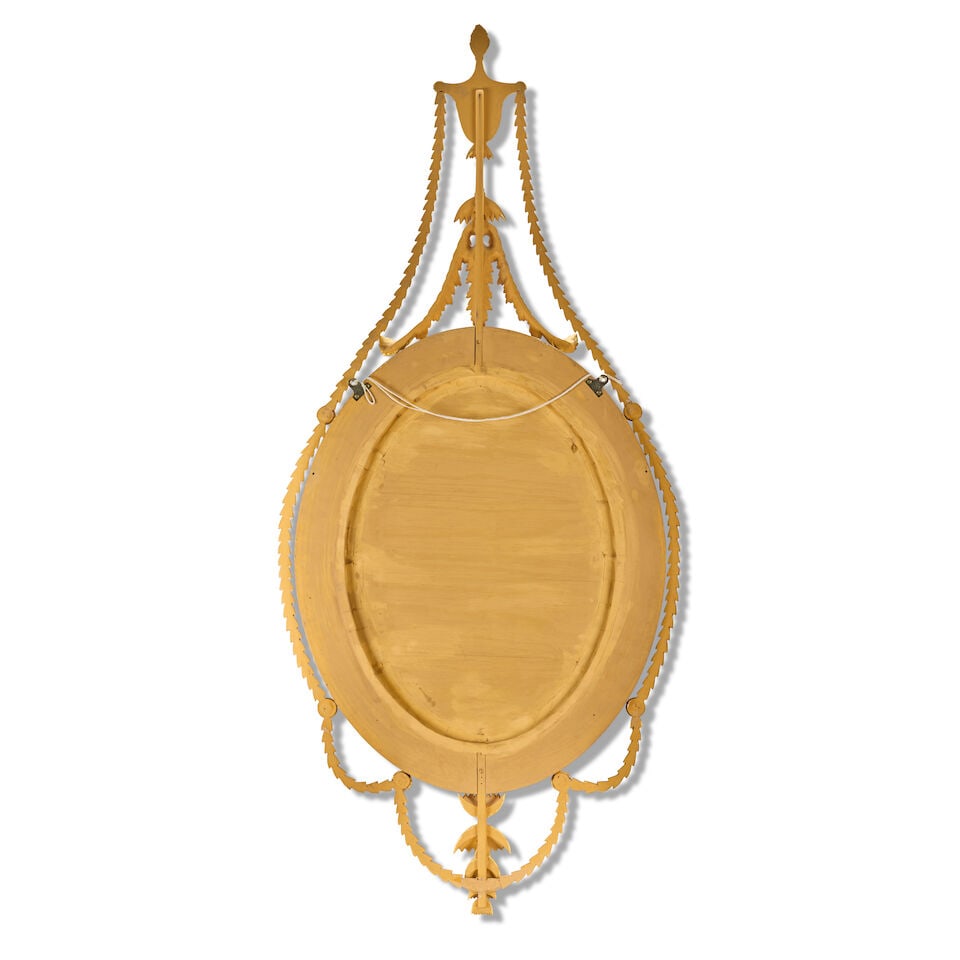 A modern giltwood marginal mirror In the George III Neoclassical style - 2