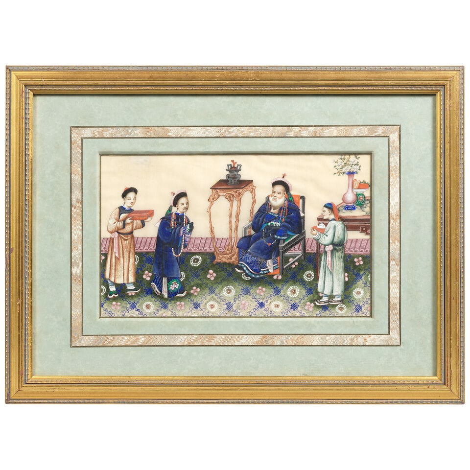 A pair of 19th century Chinese pith pictures (3) - 2