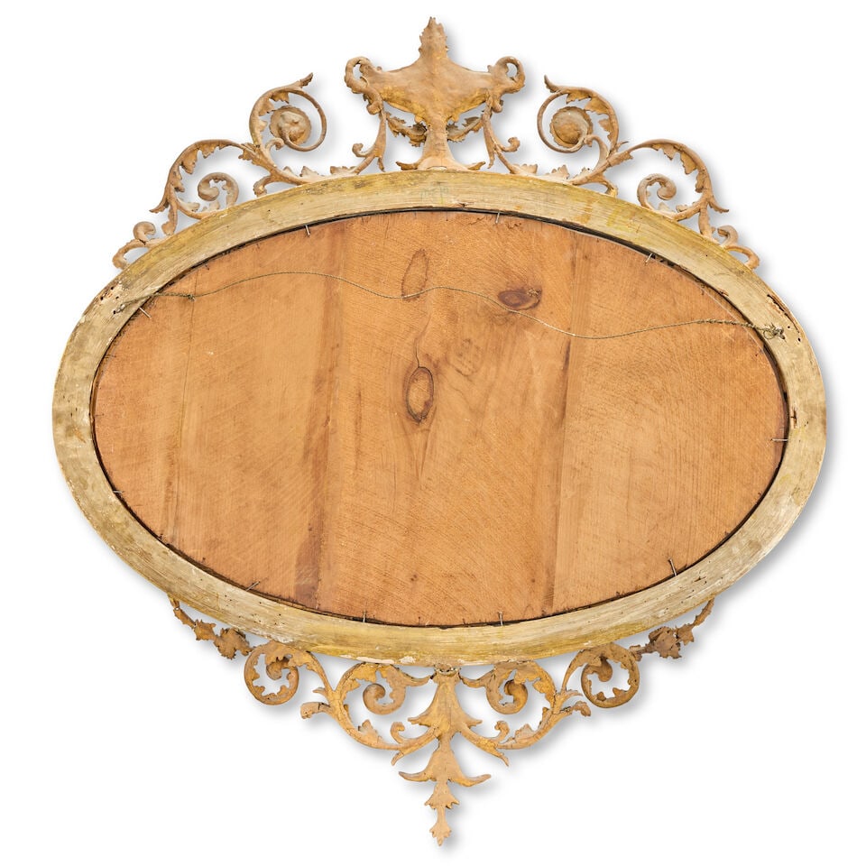 A late Victorian giltwood and gilt composition mirror 1885-1900, in the George III Neoclassical ... - 2