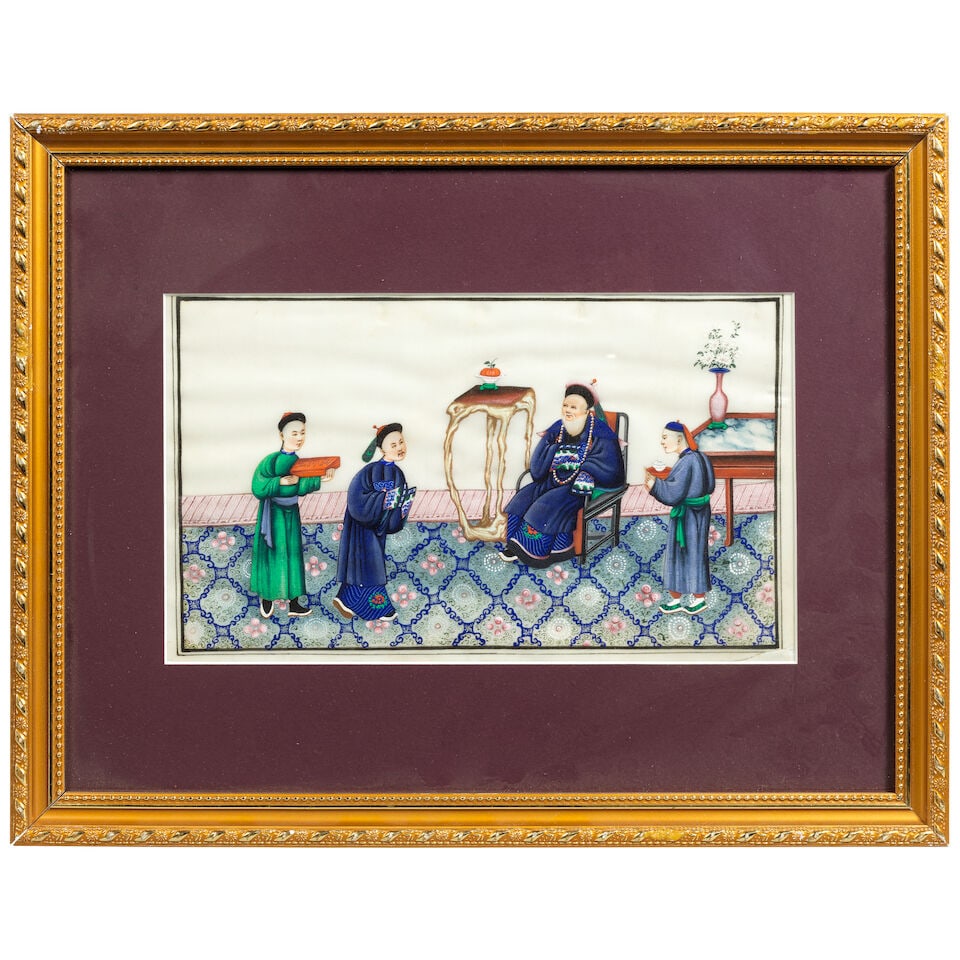 A set of twelve 19th century Chinese pith pictures (12) - 7