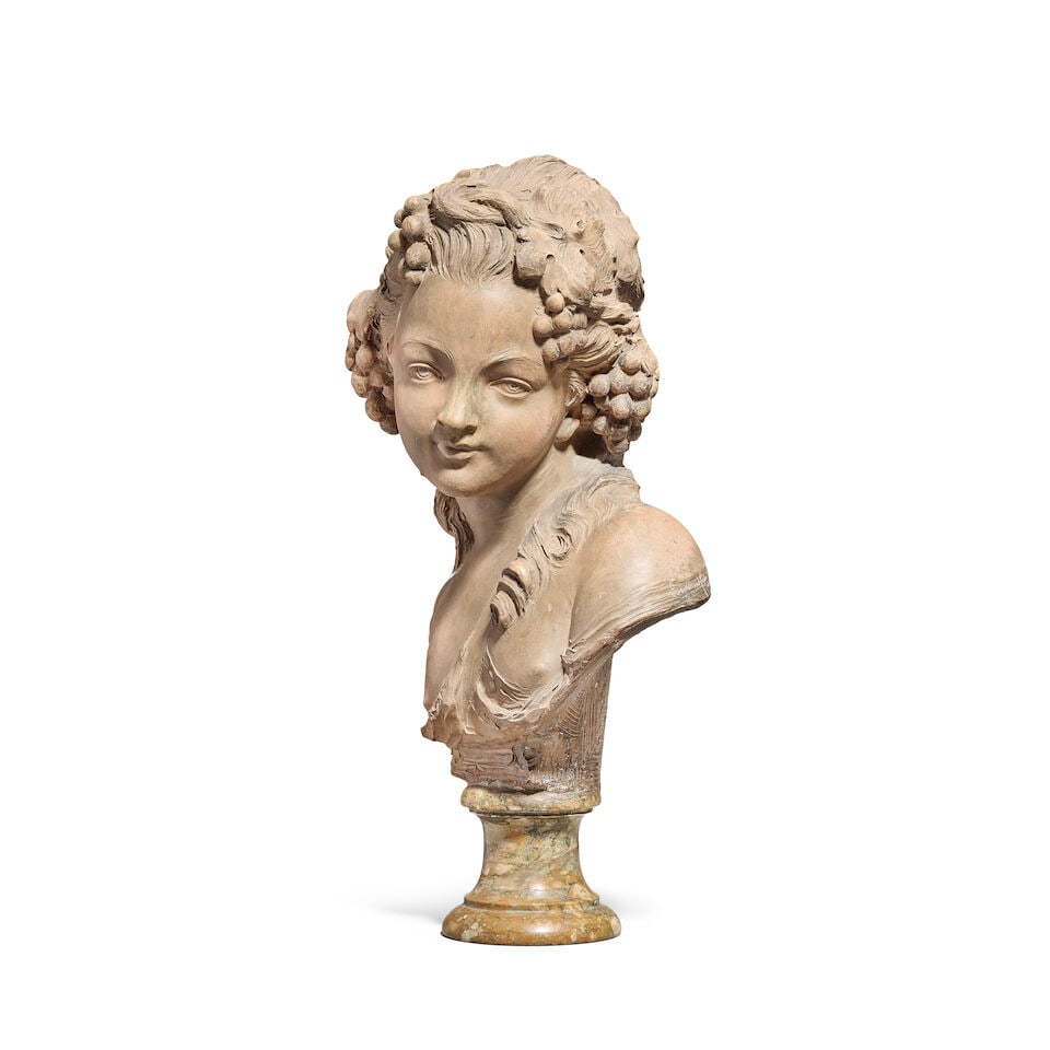 After Fernand Cian (Italian, 1889-1954): A terracotta bust of a bacchante - 3