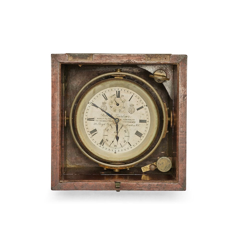 A late 19th century mahogany cased two day marine chronometer Robert Gardner, 20 Lloyd Sq Londo... - 2