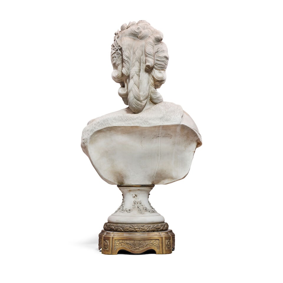 After Felix Lecomte (French 1737-1817): A late 19th century French biscuit porcelain bust of Mar... - 2