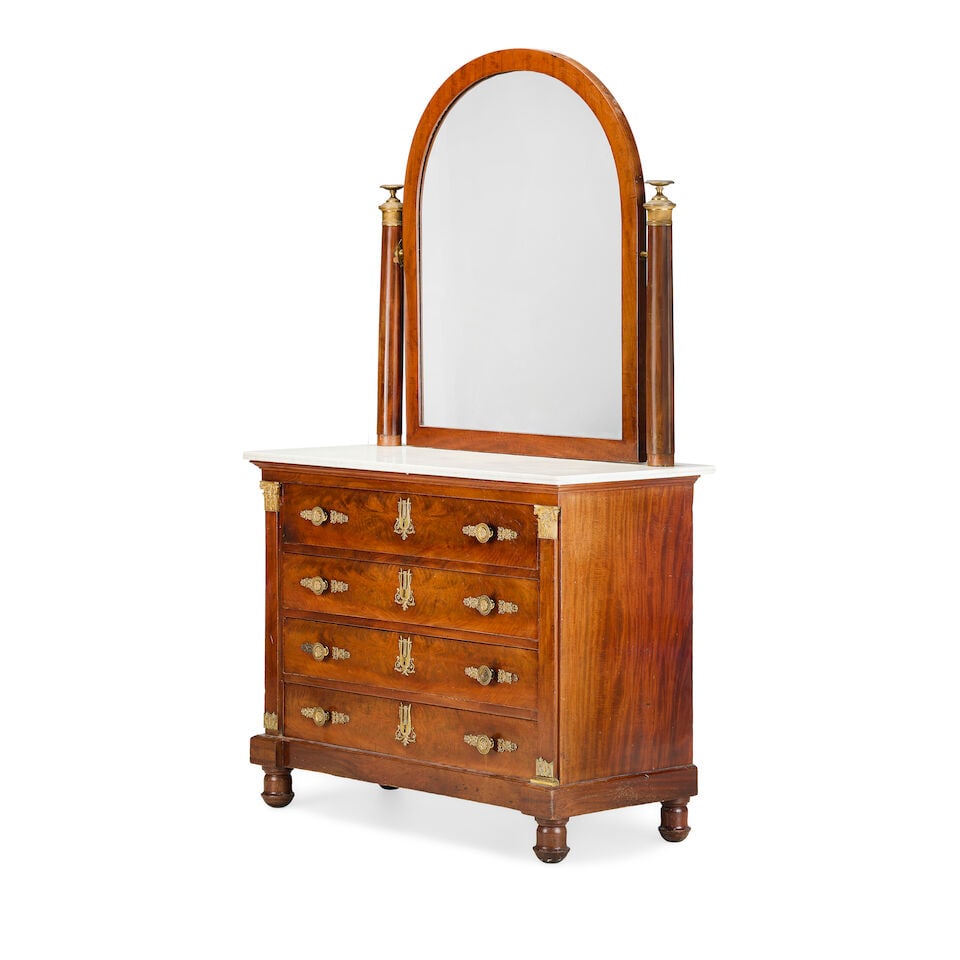 An Empire ormolu mounted mahogany dressing table/commode Circa 1815 - 2