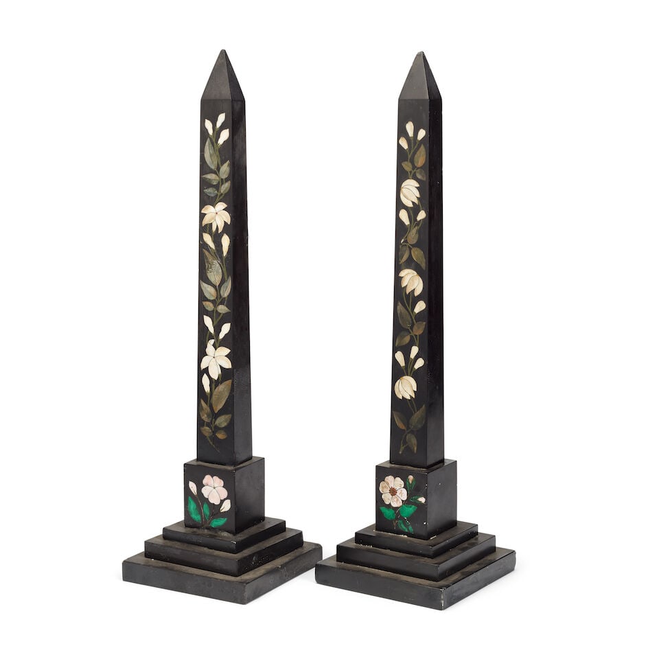 A pair of late 19th century Derbyshire slate obelisks (1 of 2)