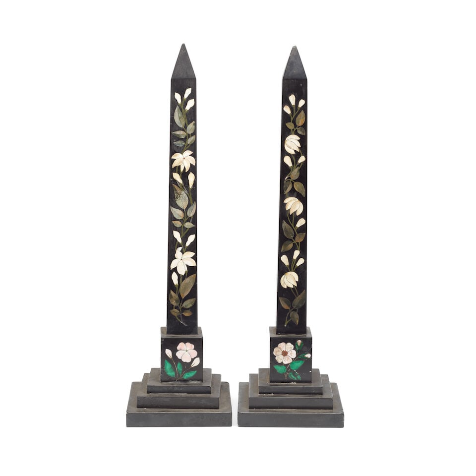 A pair of late 19th century Derbyshire slate obelisks - 2