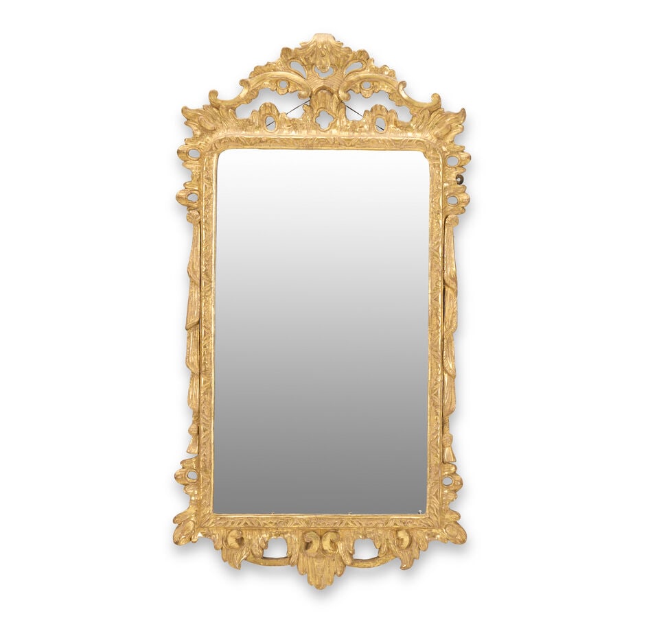A George II giltwood and gilt gesso mirror (1 of 2)