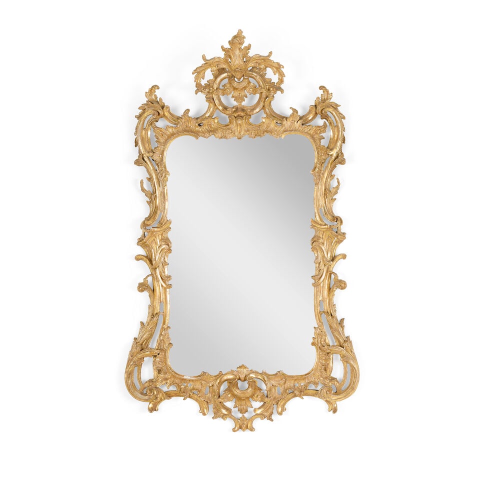 A fine mid 19th century giltwood mirror In the Chippendale Director style (1 of 2)