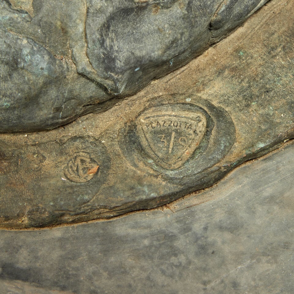 Enzo Plazzotta (British-Italian 1921-1981): A bronze figural study of a young girl - 2