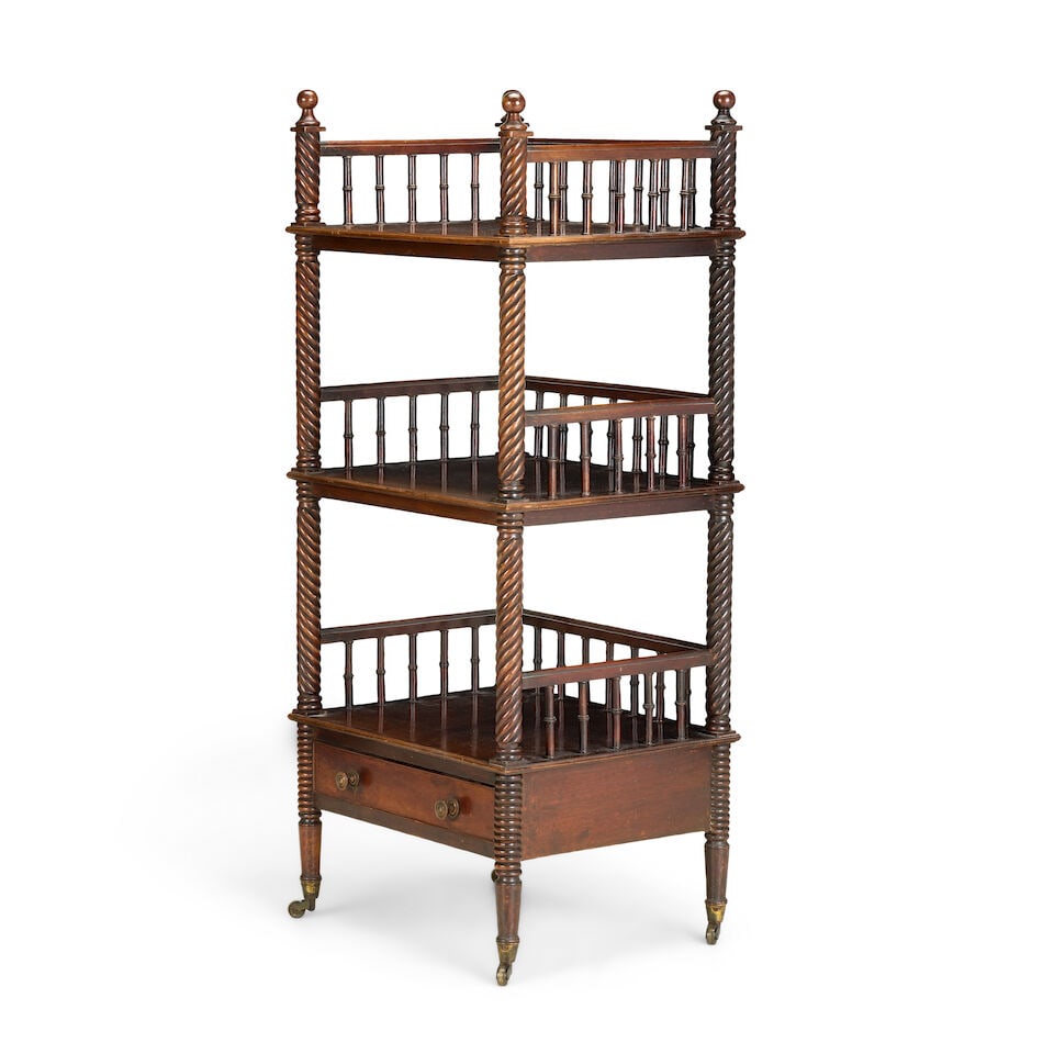 A George IV mahogany three-tier whatnot Circa 1830, possibly Irish - 2