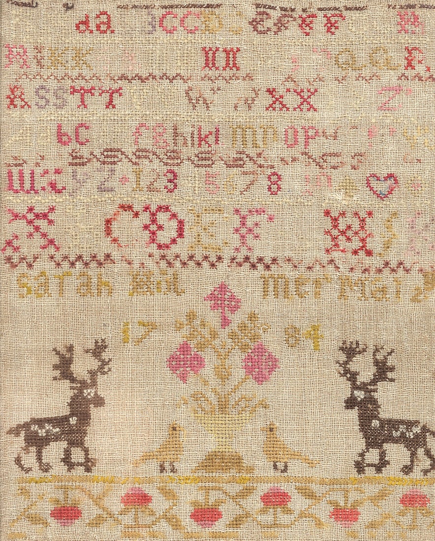 An 18th century needlework sampler - 3