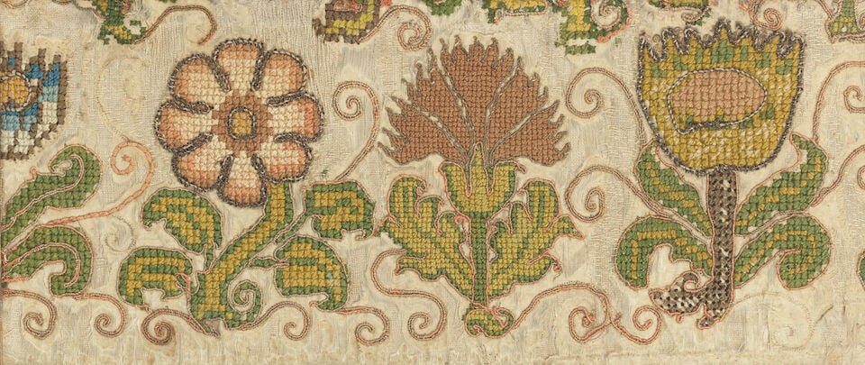 Two needlework panels Probably late 16th/early 17th century (3) - 9
