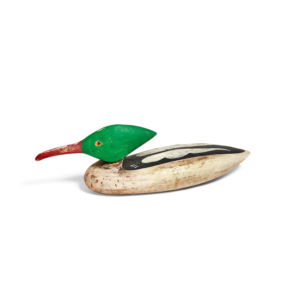 Guy Taplin (British, born 1939): A carved and painted wood 'Merganser' (1 of 2)