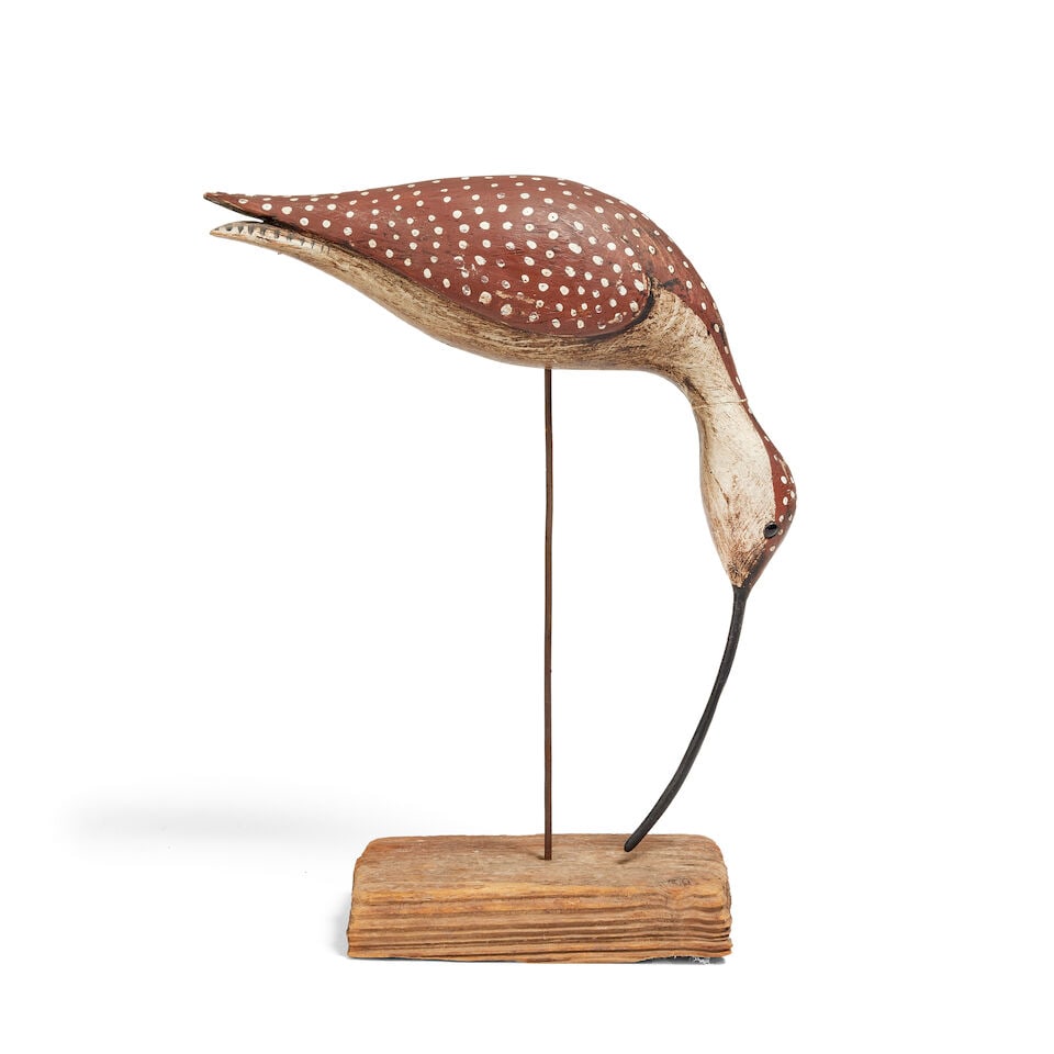 Guy Taplin (British, born 1939): A carved and painted wood 'Shorebird' - 2