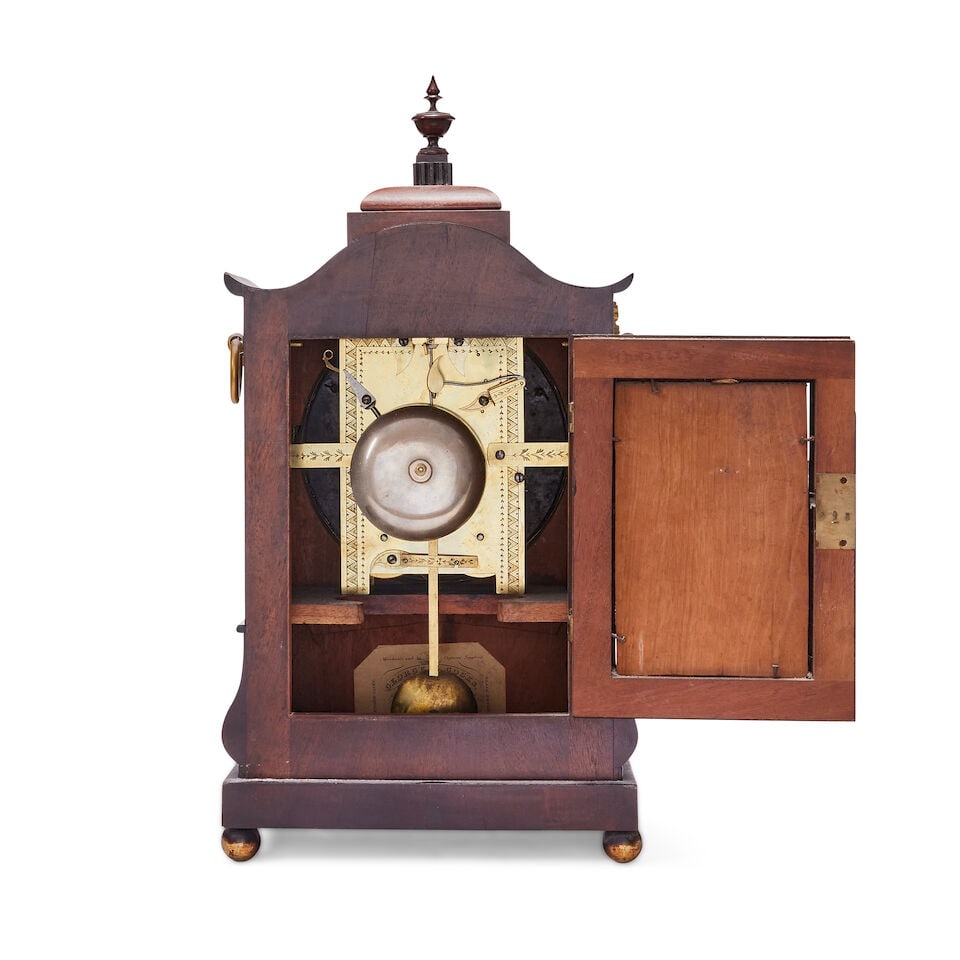 A mid 19th century mahogany striking bracket clock Signed J Jonas, Teignmouth - 2