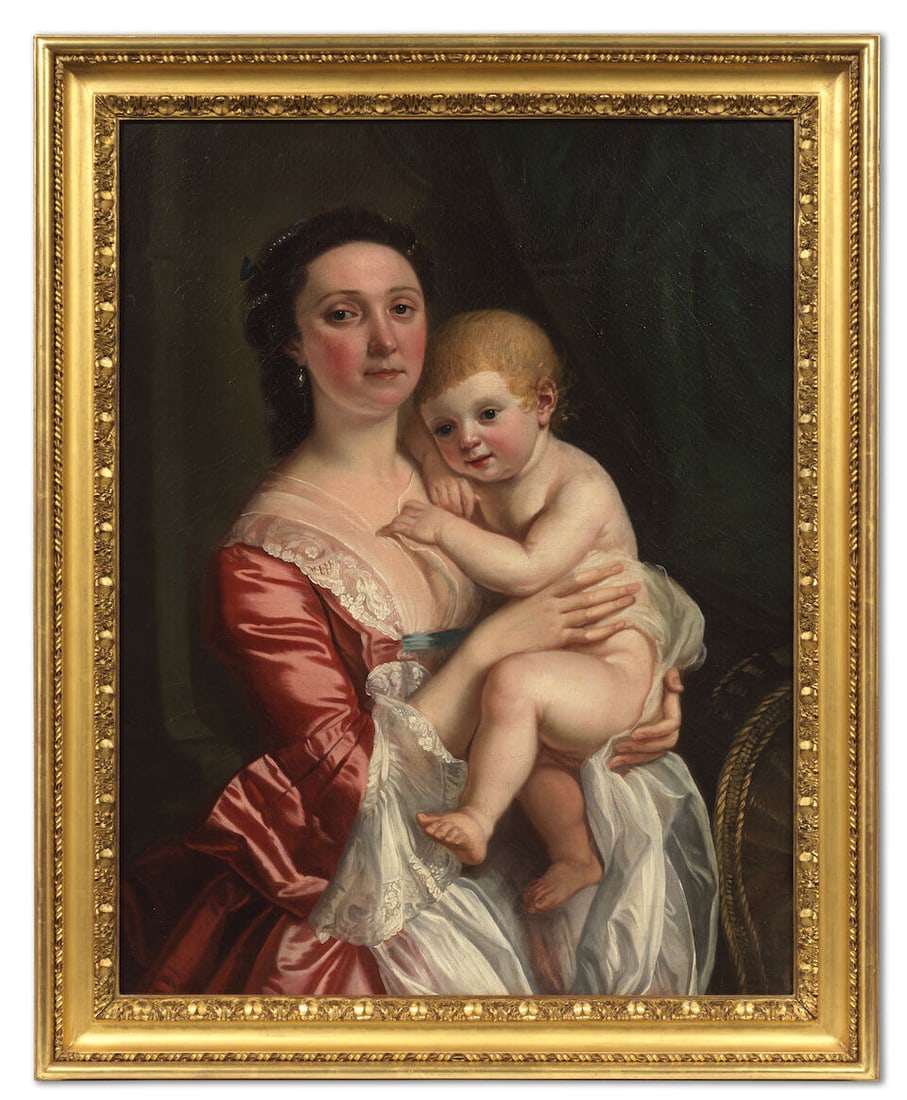 Attributed to Henry Pickering (active Britain, circa 1741-circa 1771) Portrait of a mother and h... - 2