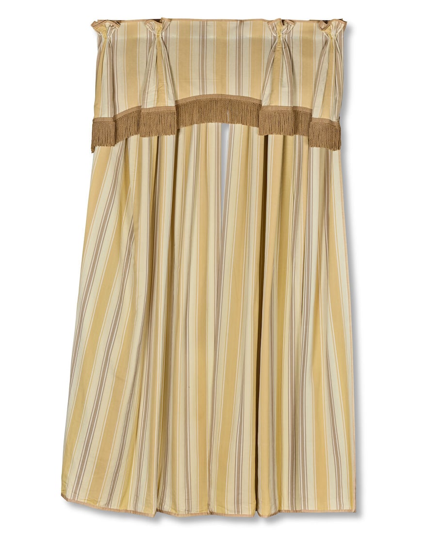 A set of 20th century striped curtains Designed and made by Colefax & Fowler the curtains 330c... - 2