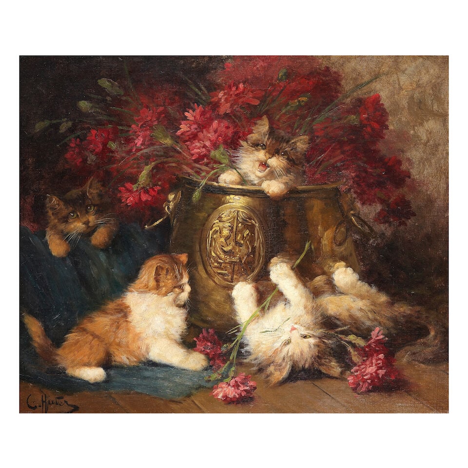 Léon Charles Huber (French, 1858-1928) Intruders: Léon Charles Huber (French, 1858-1928) Intruders signed 'C Huber' (lower left) oil on canvas 52 x 63cm (20 1/2 x 24 13/16in). Footnotes: Provenance Anon. sale, Christie's, London, 20 May 1988,