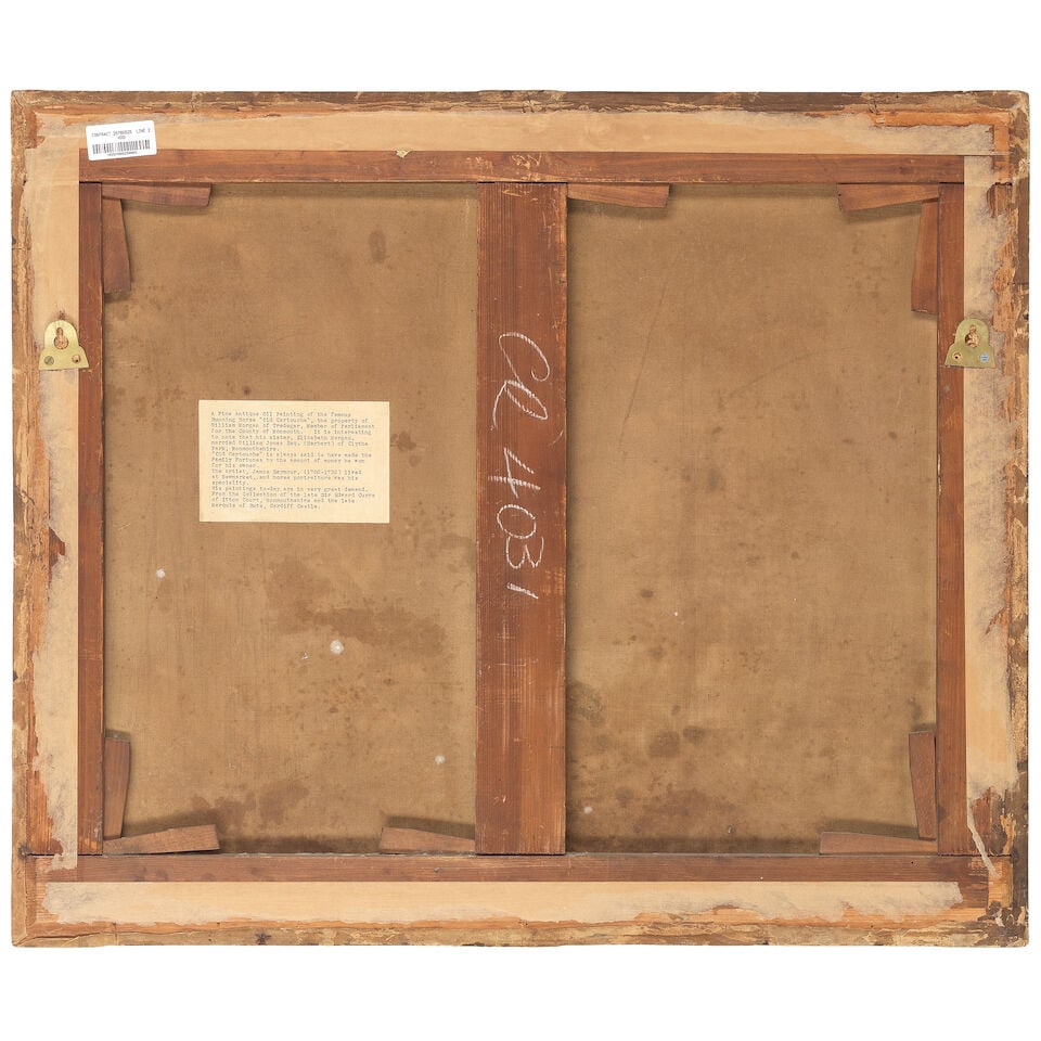 James Seymour (London 1702-1752) 'Old Cartouche' - the racehorse and groom on a heath (at Newmar... - 2