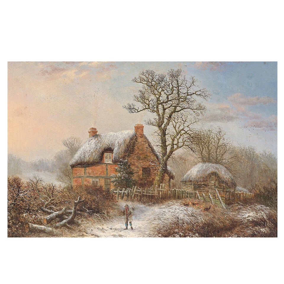 Charles Leaver (British, 1824-1888) Gathering firewood: Charles Leaver (British, 1824-1888) Gathering firewood oil on canvas 30.5 x 45.5cm (12 x 17 15/16in). For further information on this lot please visit Bonhams.com For further information about