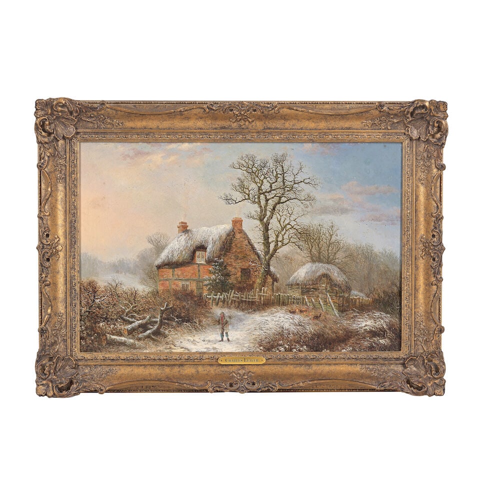 Charles Leaver (British, 1824-1888) Gathering firewood - 2