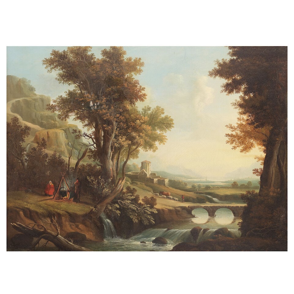 Continental School, 19th Century Setting up the camp; The homeward journey, a pair each 46 x 61c...: Continental School, 19th Century Setting up the camp; The homeward journey, a pair oil on canvas each 46 x 61cm (18 1/8 x 24in). (2) For further information on this lot please visit Bonhams.com For fu