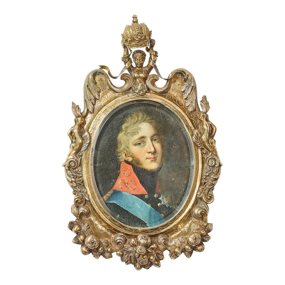Russian school, early 19th century: Portrait miniature of Alexander I After the original portrai... - 2